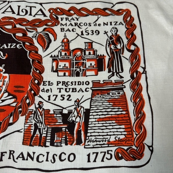 Harwood Steiger Pimeria Alta Linen Towel Vintage - Picture 5 of 9